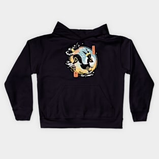 Moonlight Ukiyo-e Kids Hoodie